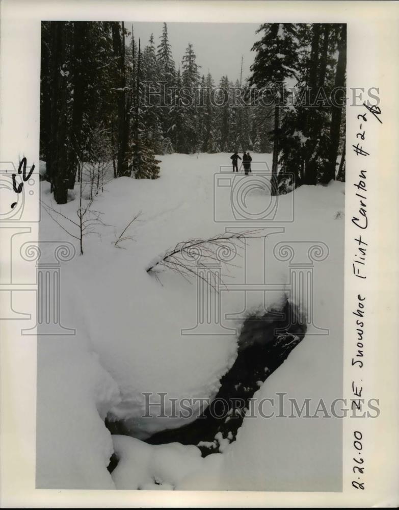 2000 Press Photo Snowshoeing - orb52418 - Historic Images