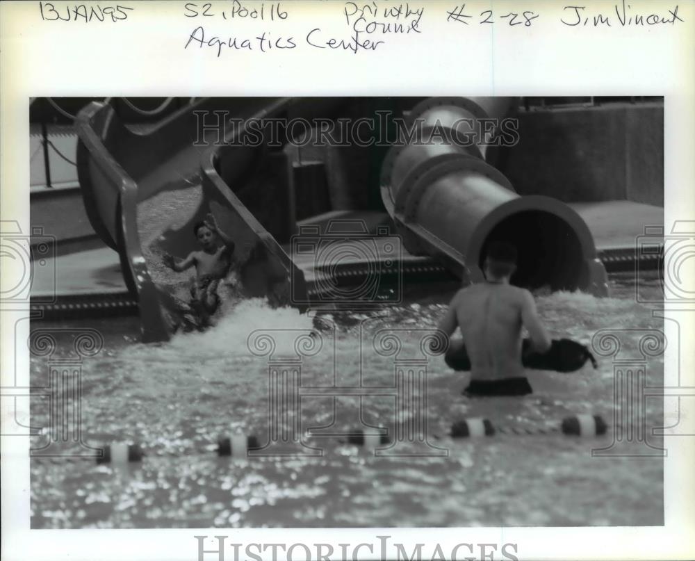 1995 Press Photo North Clackamas Aquatics Park Swimming Pool - orb52714 - Historic Images