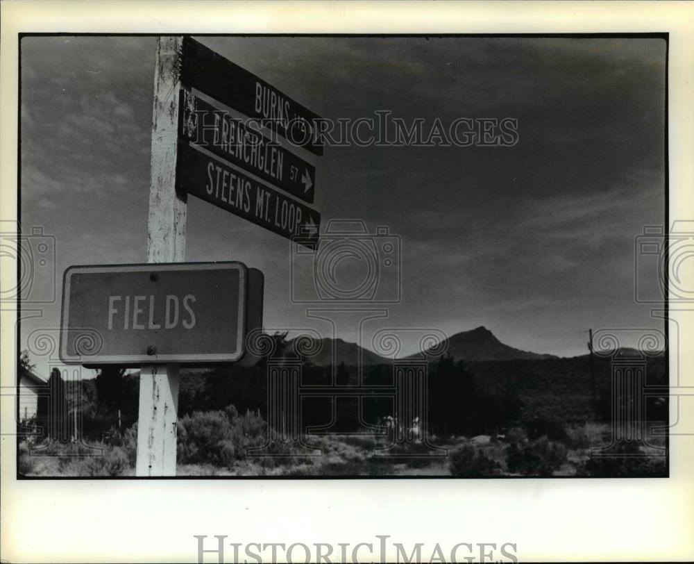 1982 Press Photo Fields, Remote Post Office in Oregon Celebrates 100th
