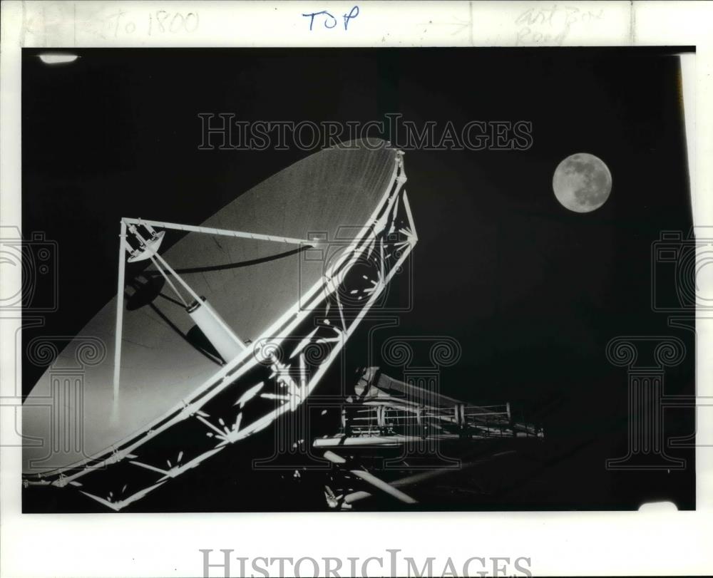 Press Photo Television, Radio Satellite Dish - orb56375 - Historic Images