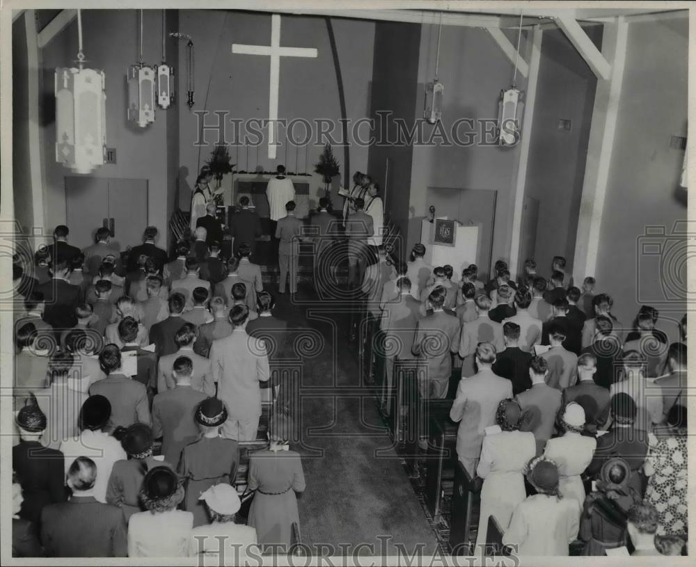 1951 Press Photo Dedication of the new chapel at Concordia College Portland - Historic Images