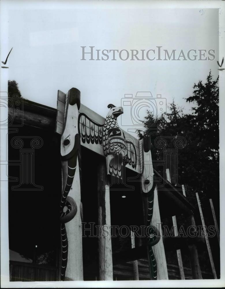 1979 Press Photo Totem pole-Blake Island - orb57339 - Historic Images