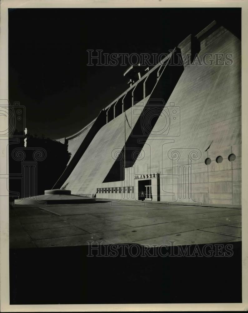1949 Press Photo Hiwassee dam, TVA major storage dam in North Carolina - Historic Images