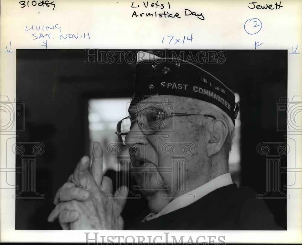 1989 Press Photo Cecil Key, Veteran Talks of World War I - orb58112 - Historic Images