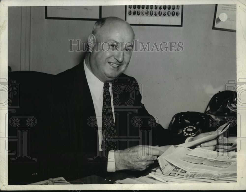 1942 Press Photo New York State Democratic Chairman James A Farley NYC - Historic Images