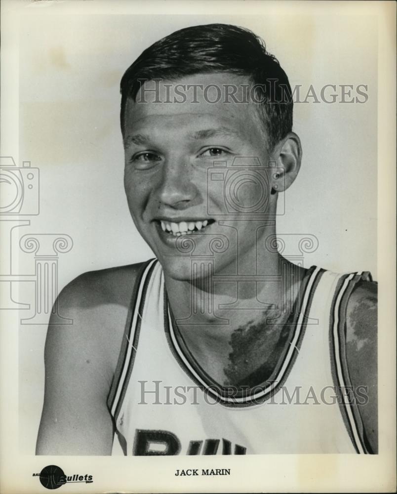 Press Photo Jack Marin of the Baltimore Bullets - orc08702 - Historic Images