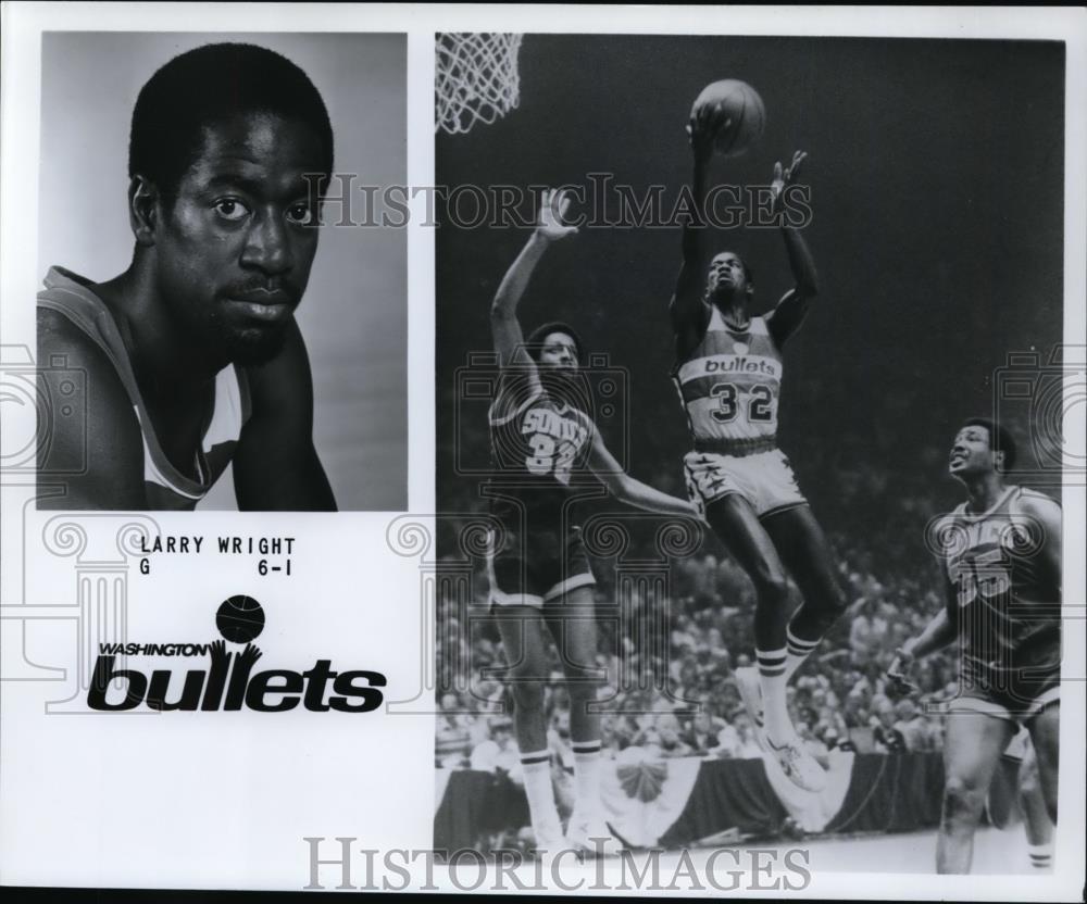 Press Photo Larry Wright, Washington Bullets - orc09299 - Historic Images