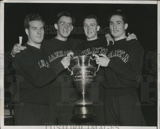 1938 Press Photo Manhattan College Relay Team Won At The Seventh Regimen Games - Historic Images