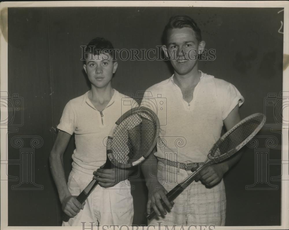 1937 Press Photo tennis players Richard Shipp and Morey Lewis - net32978 - Historic Images