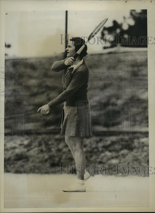 1935 Press Photo Florence LeBoutillier at North & South tennis Pinehurst NC - Historic Images