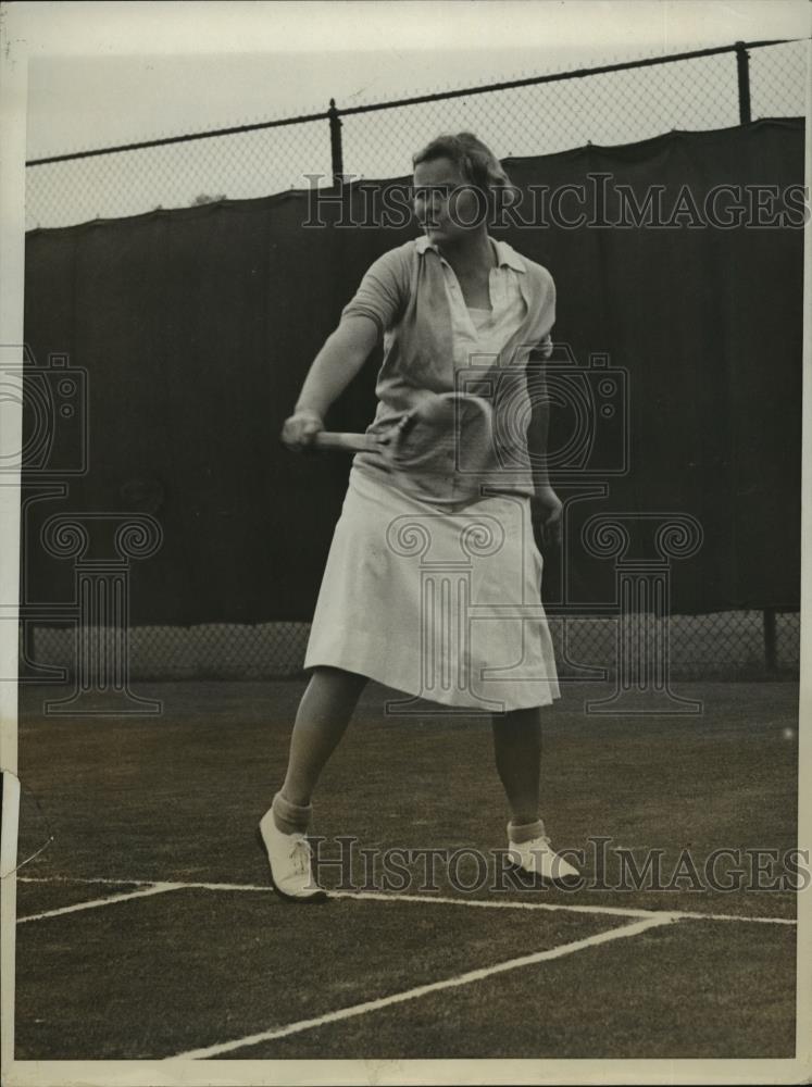1931 Press Photo Florence Le Boutillier in Women&#39;s Nat&#39;l Tennis Tournament - Historic Images