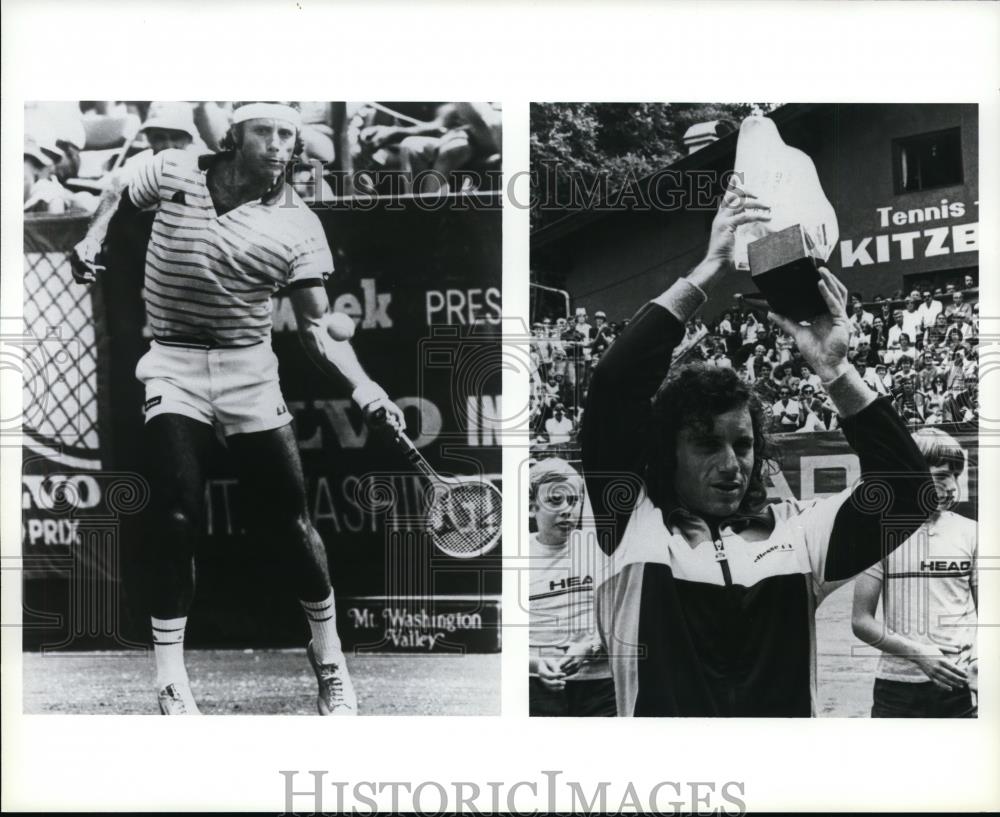 Press Photo Guillermo Vilas in one of his winning games in tennis - orc01786 - Historic Images
