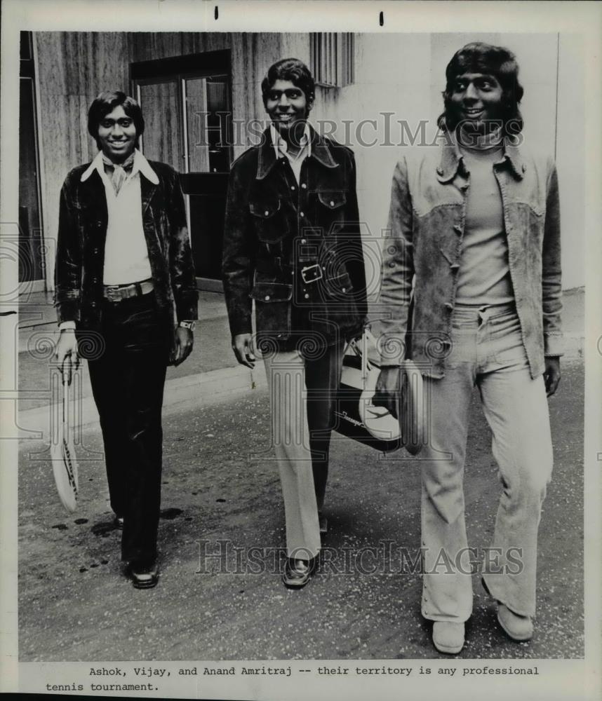 Press Photo Ashok, Vijay, and Anand Amritraj - their territory is any tennis - Historic Images