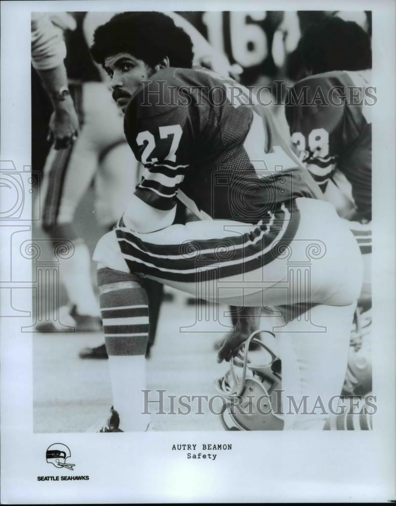 Press Photo Austry Beamon, Safety, Seattle Hawks - orc10879 - Historic Images