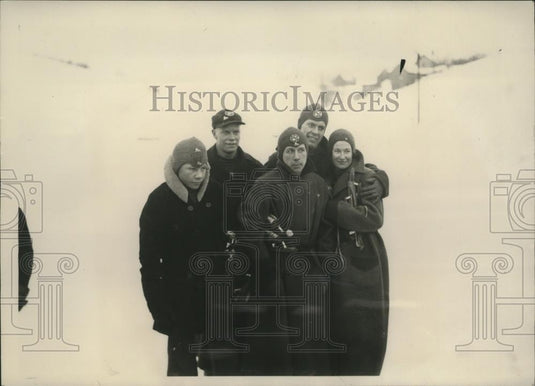 1936 Press Photo Winners Of The Outdoor Speed Skating Championships - net33055 - Historic Images