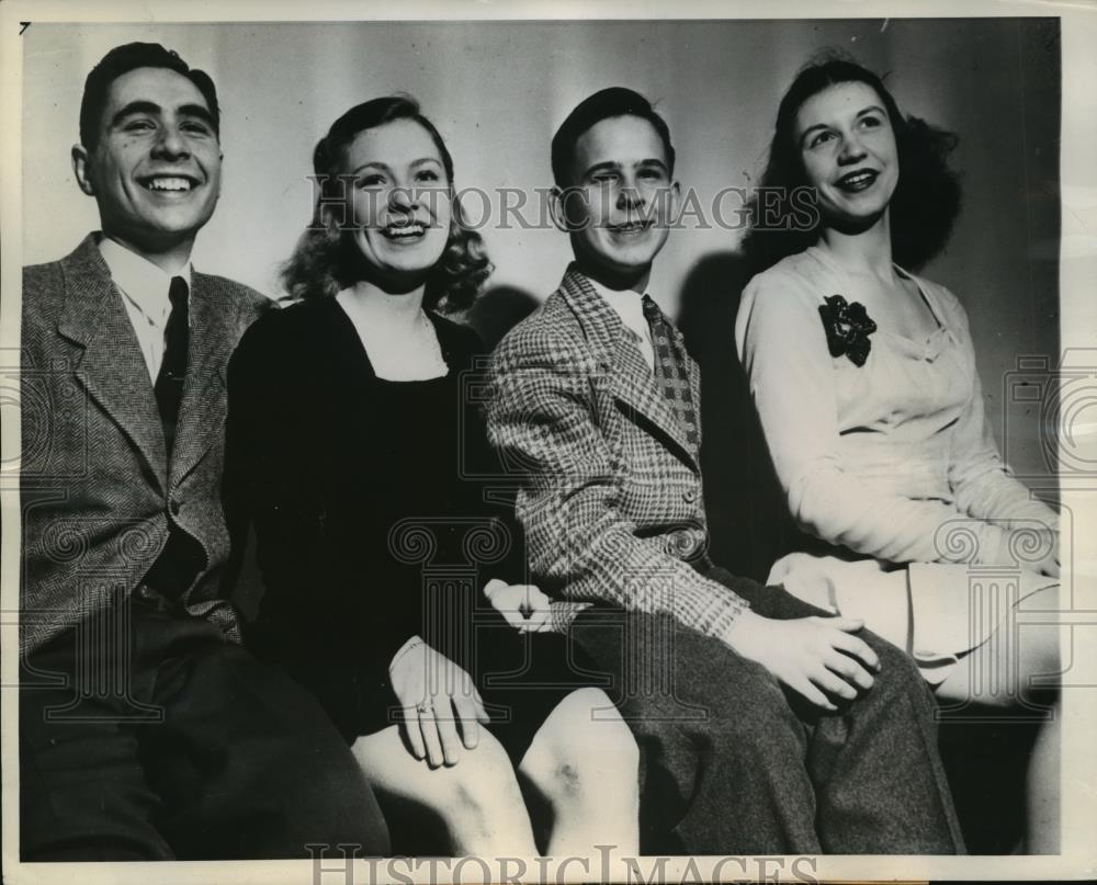 1944 Press Photo National Figure Skate James Lochead Jr, Madelon Olson - Historic Images