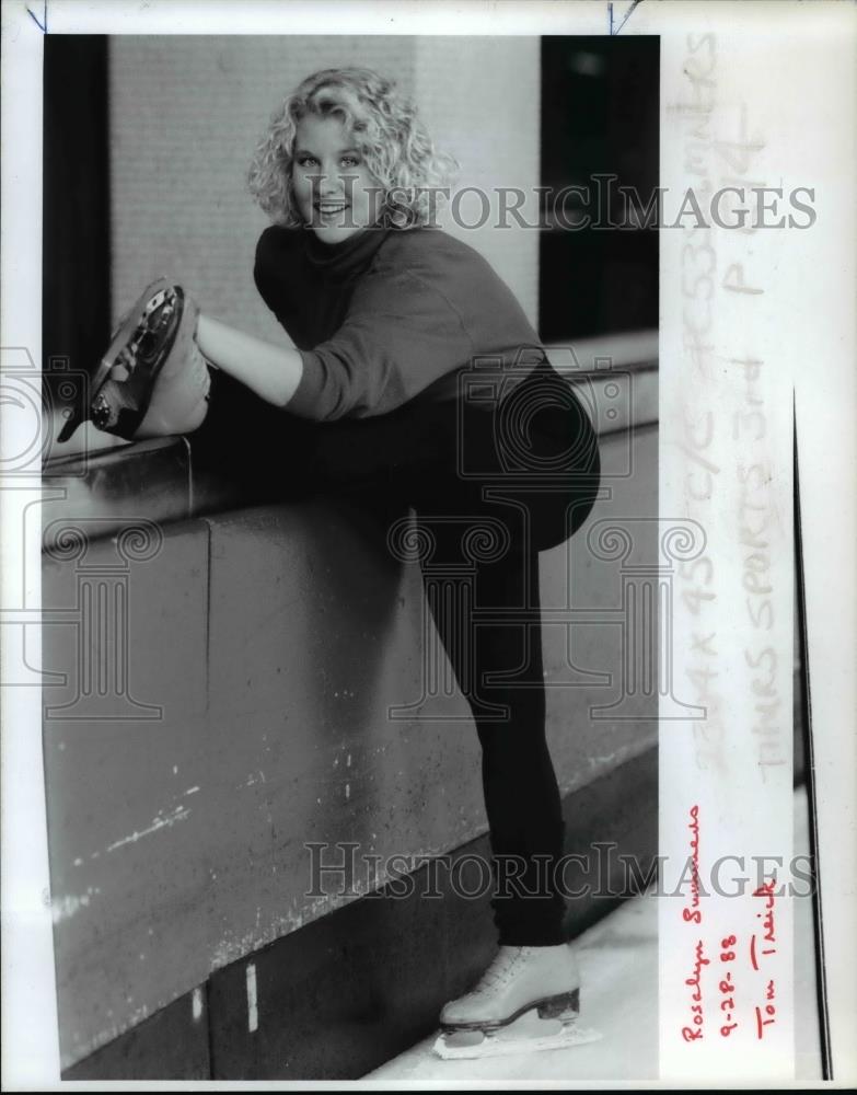 1988 Press Photo Rosalyn Scrimmers- Ice Skater - orc14330 - Historic Images
