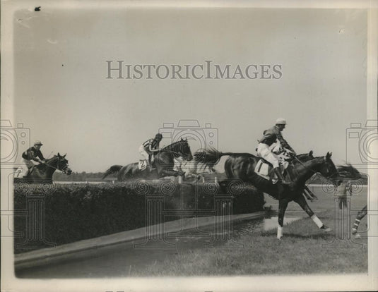1936 Press Photo Herculoid Steepelchase won by What Have You, Chalice 2nd - Historic Images