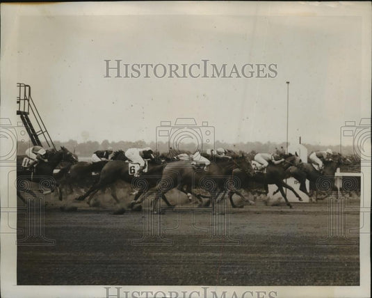 1941 Press Photo Belmont NY race Ripplet wins vs Ruth's Girl, Brown Dancer - Historic Images