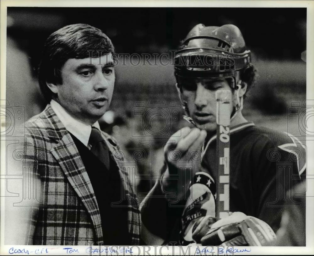 1980 Press Photo Tom Gauthier, left, Spokane Coach &amp; Dan Brown - orc10500 - Historic Images