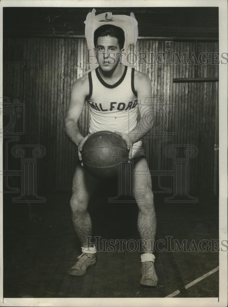 1931 Press Photo Jerry Friedman at basketball Milford Prep School - net31701 - Historic Images