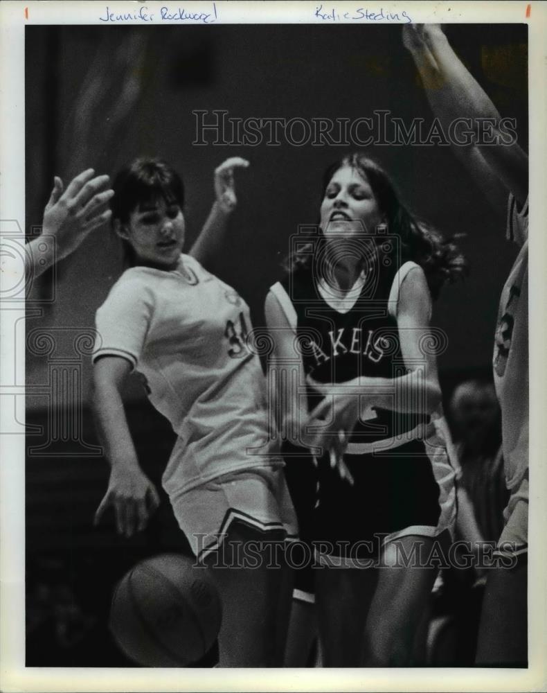 1983 Press Photo Flashy Freshman- Lake Oswego&#39;s 6-2 Katy Steding. - orc10994 - Historic Images