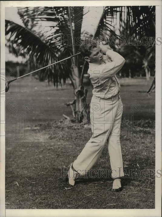 1932 Press Photo RJ Jacobsen at Miami Beach Amateur golf in Florida - net30462 - Historic Images
