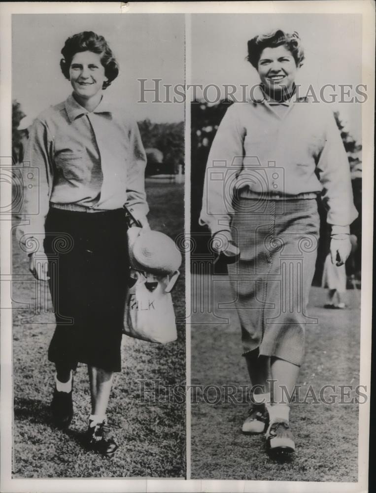 1952 Press Photo Mary Lena Faulk and Barbara Romack, North &amp; South Women&#39;s Tourn - Historic Images