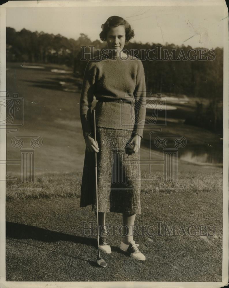 1932 Press Photo Peggie Salvage of NY at golf in Aiken South Carolina - Historic Images