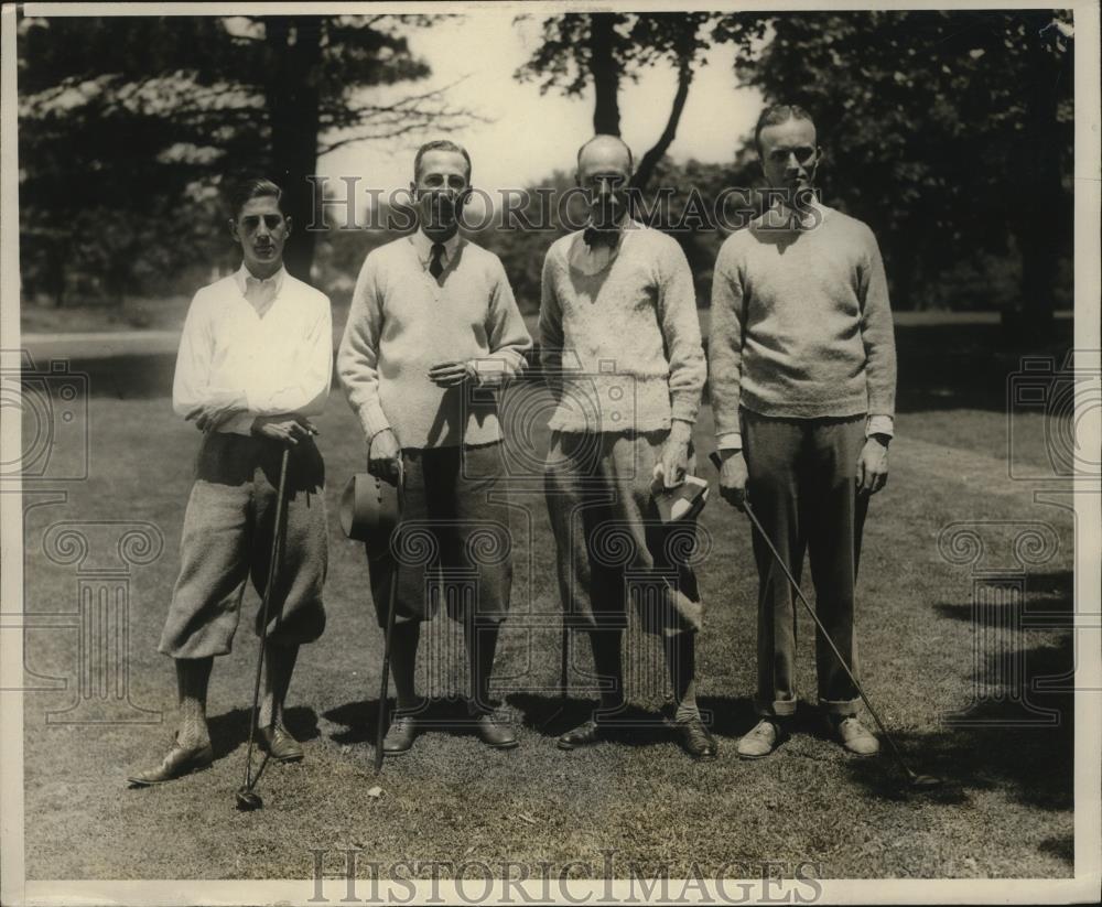 1928 Press Photo golfers Leonce Fuller, Paul Fuller, J. T. Lanman, L. T. Lanman - Historic Images