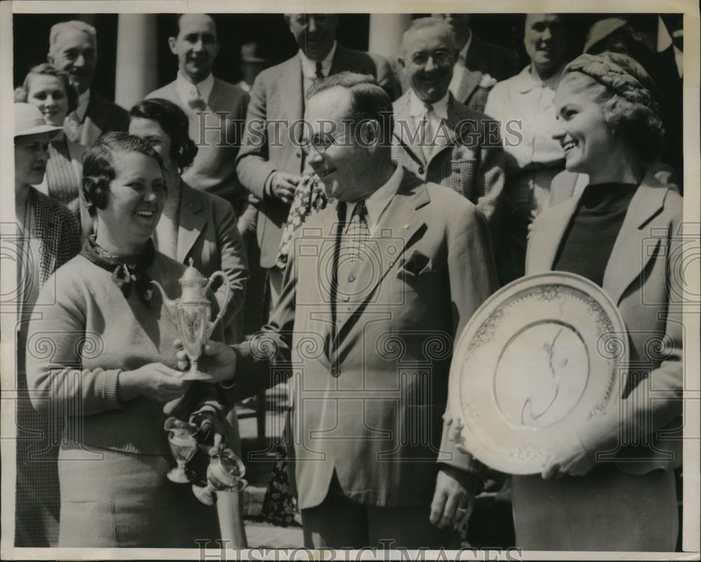 1937 Press Photo Estelle Lawson Page wins Women&#39;s North &amp; South championship - Historic Images