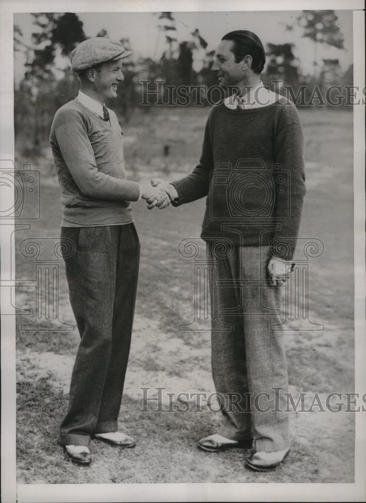 1936 Press Photo George Dunlap, AC Giles at North & South golf in NC - net31444 - Historic Images