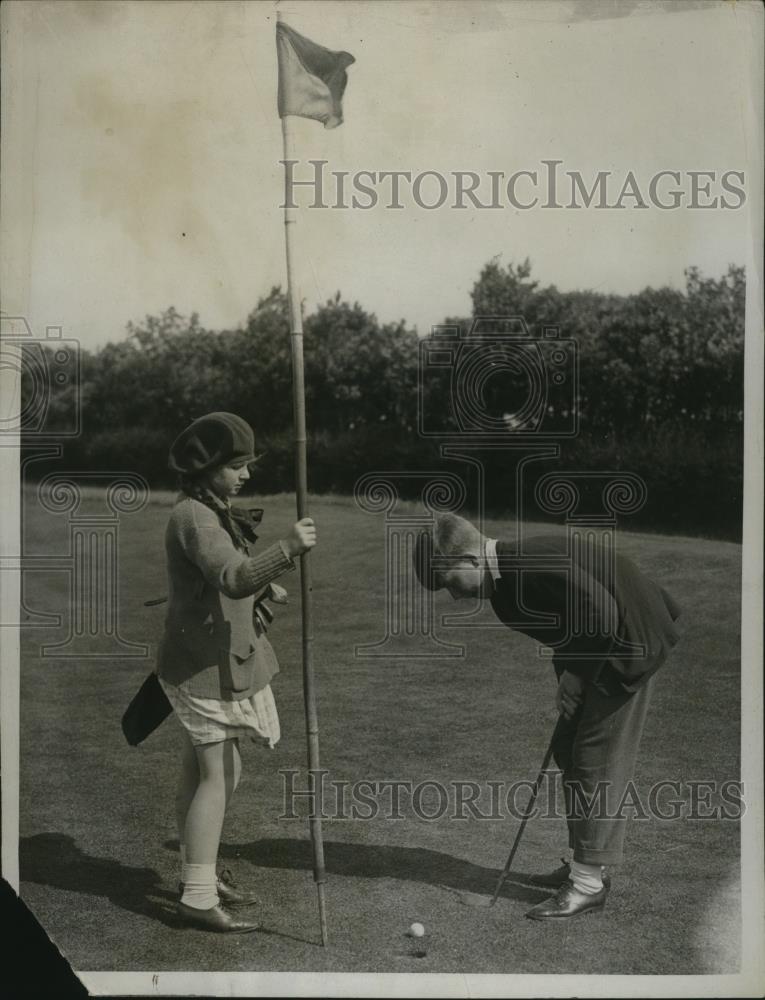 1922 Press Photo CPG Anderson &amp; sister Peggy at North Foreland golf for kids - Historic Images