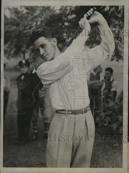 1931 Press Photo Paul Jackson at Amateur Championship golf at Beverly Club Ill - Historic Images