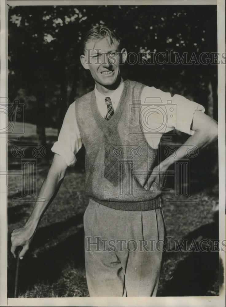 1935 Press Photo Al Zimmerman at National Pro Golf at Oklahoma City OK - Historic Images