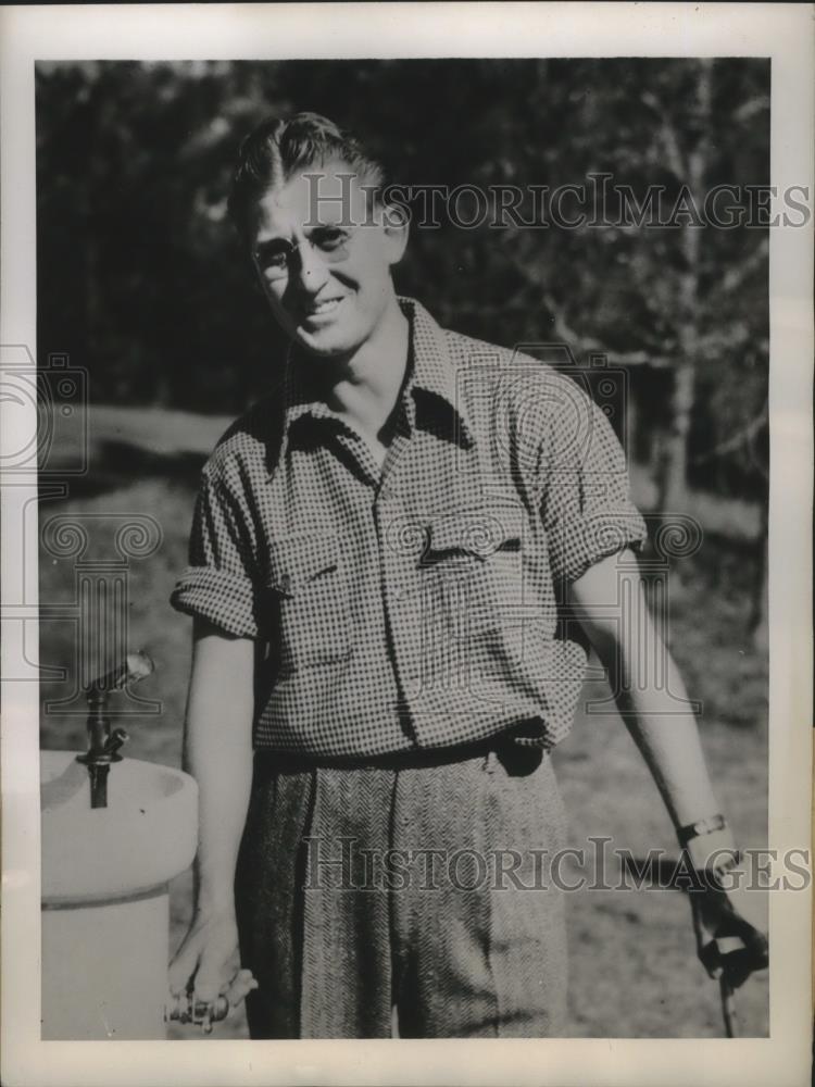 1945 Press Photo Al Zimmerman at North &amp; South Golf at Pinehurst NC - net31736 - Historic Images