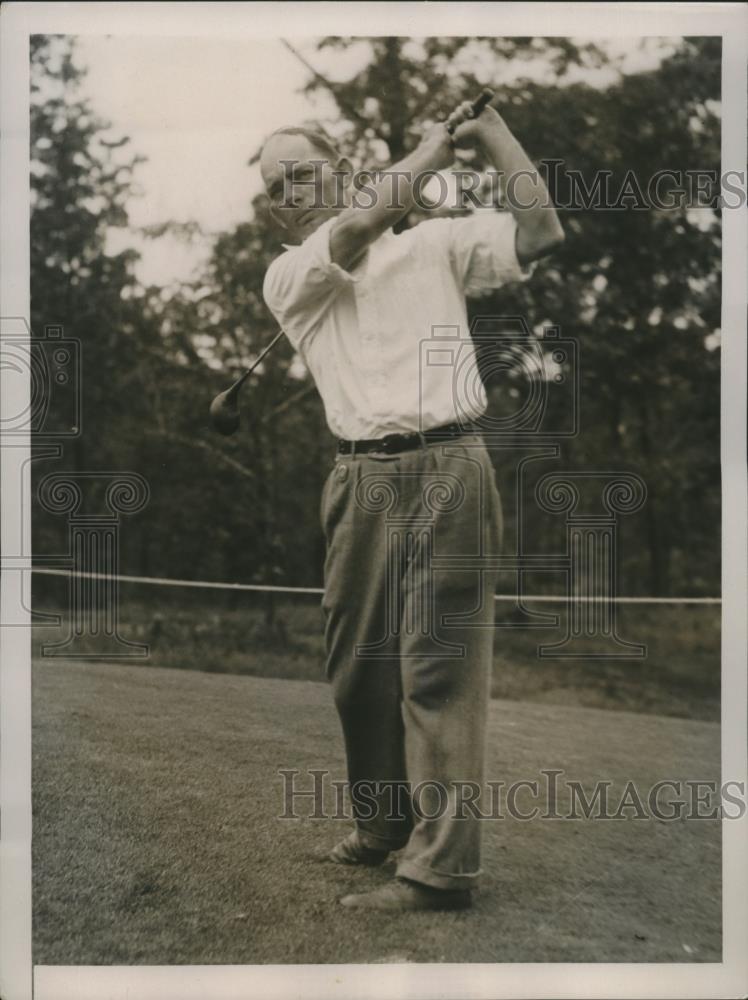 1936 Press Photo Golfer Bruno Pardee during his Public Links tournament match - Historic Images