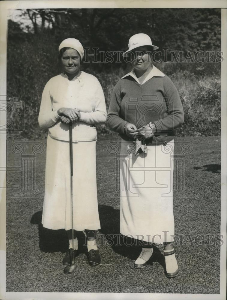 1934 Press Photo Marion Turpie Lake &amp; Dorothy Truang at Women&#39;s National - Historic Images