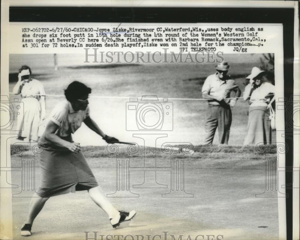 1960 Press Photo Joyce Ziske at Women&#39;s Western Open in Chicago - net32559 - Historic Images