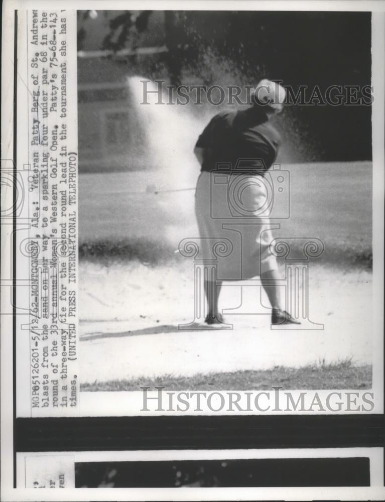 1962 Press Photo Patty Berg at 33 Women&#39;s Western Open at Montgomery Alabama - Historic Images