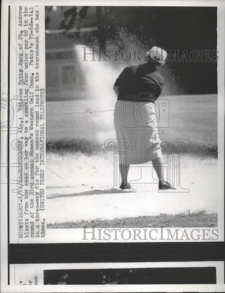 1962 Press Photo Patty Berg at 33 Women's Western Open at Montgomery Alabama - Historic Images