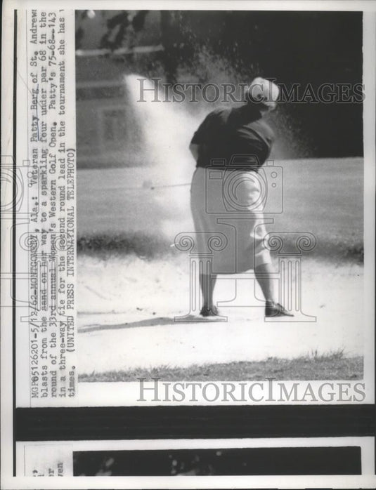 1962 Press Photo Patty Berg at 33 Women's Western Open at Montgomery Alabama - Historic Images