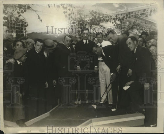 1930 Press Photo Boxer Jack Sharkey, Jim Maloney at golf in Boston - net32930 - Historic Images