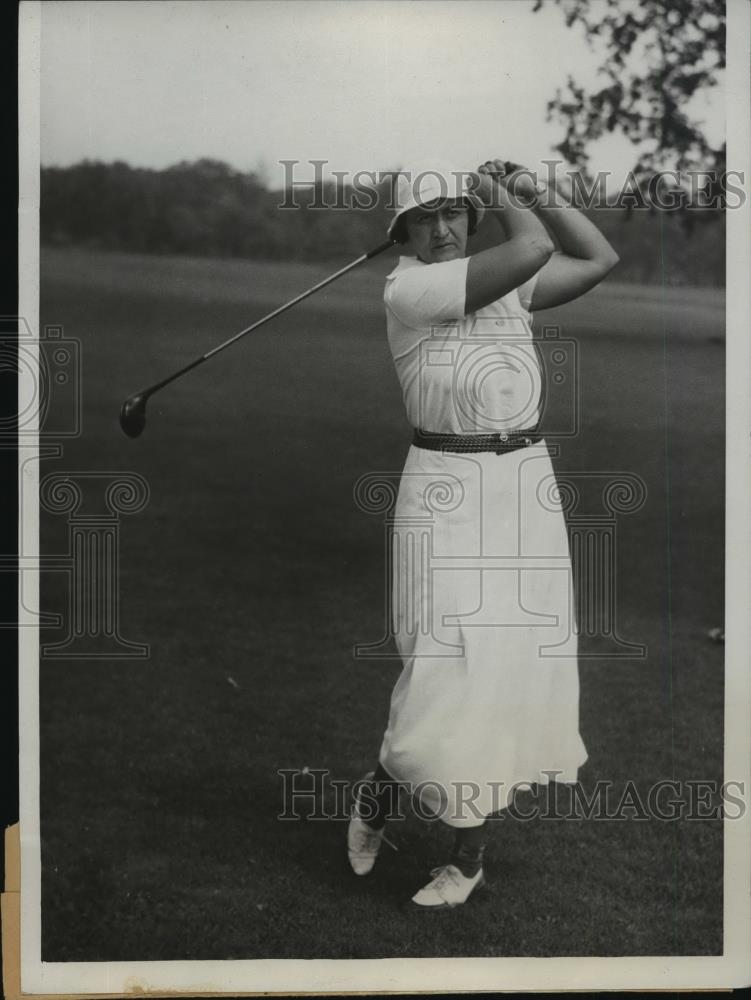1933 Press Photo Mrs OS Hill of Kansas City Mo at Western Golf near Chicago - Historic Images