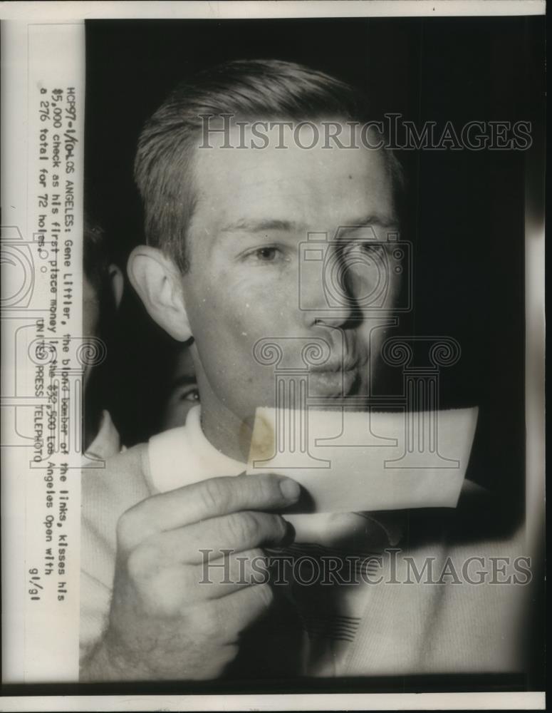 1955 Press Photo Golfer Gene Littler wins Los Angeles Open in California - Historic Images