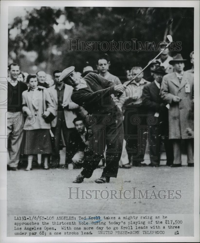 1952 Press Photo Ted Kroll at Los Angeles Open in California - net33504 - Historic Images