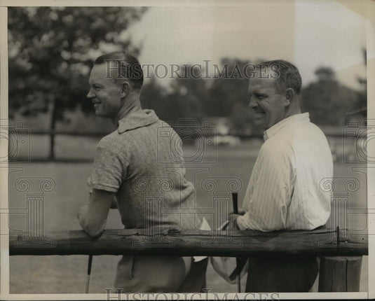 1937 Press Photo Golfers Hugh J Skelly & Arthur Lynch at a tournament - Historic Images