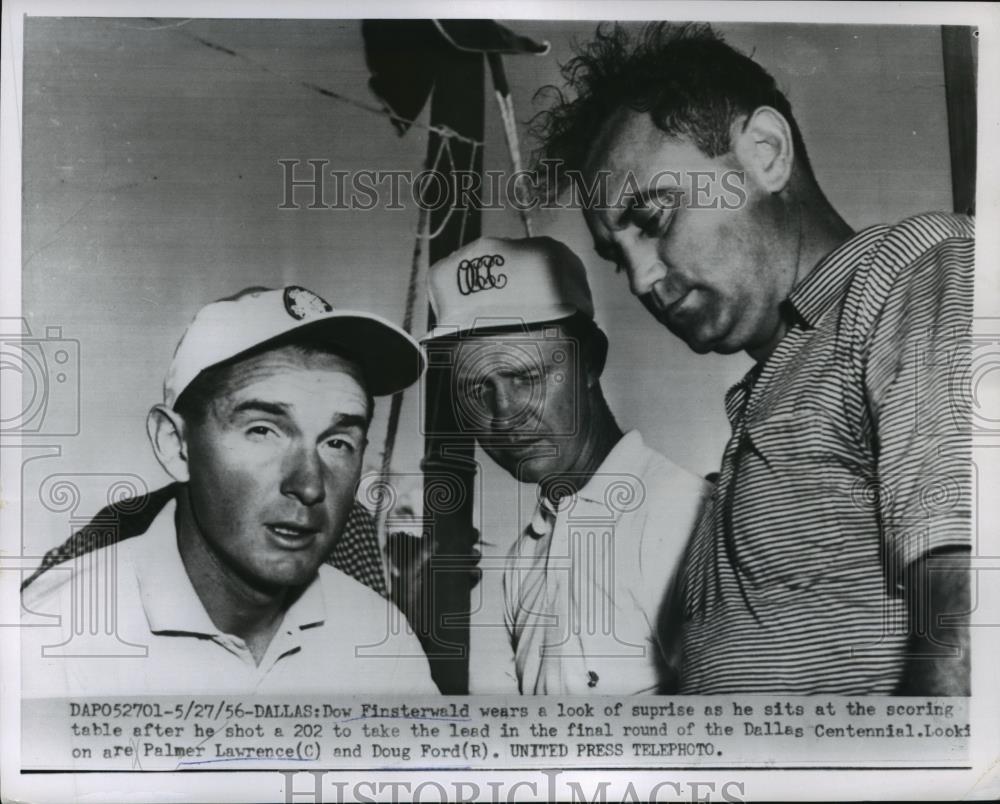 1956 Press Photo Dow Finsterwald, Palmer Lawrence, Doug Ford at Dallas Open - Historic Images