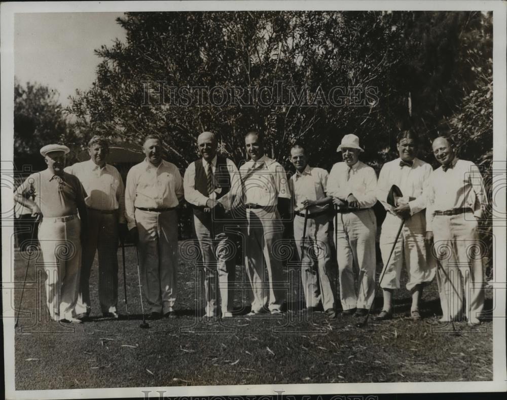 1934 Press Photo Golfers FJ Riley, DL Molan, HG McNeely, WP Ronan - net34133 - Historic Images