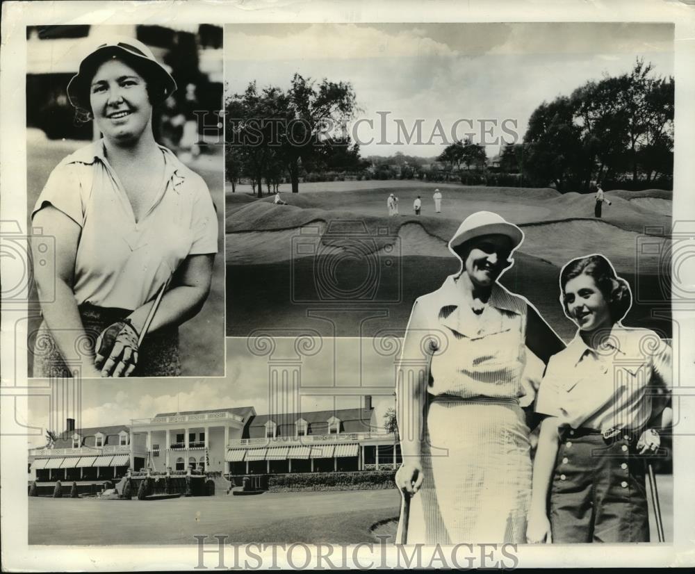 1938 Press Photo 42nd Women&#39;s Golf Championship Estelle L Page, Mrs OS Hill - Historic Images